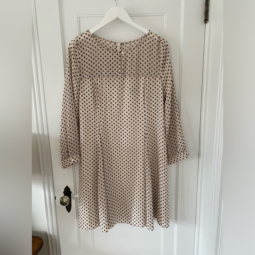 J. Crew black and white polka dress, size 14